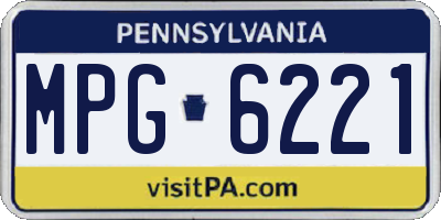 PA license plate MPG6221