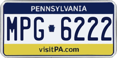 PA license plate MPG6222