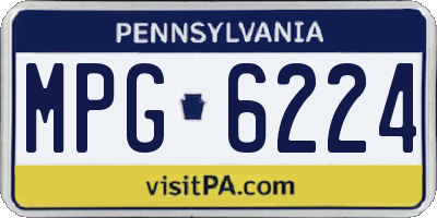 PA license plate MPG6224