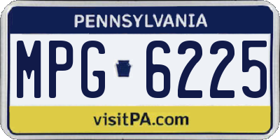 PA license plate MPG6225