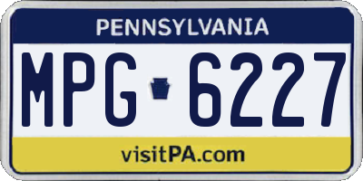 PA license plate MPG6227