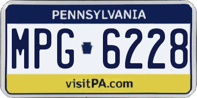 PA license plate MPG6228