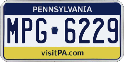 PA license plate MPG6229