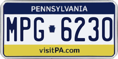 PA license plate MPG6230