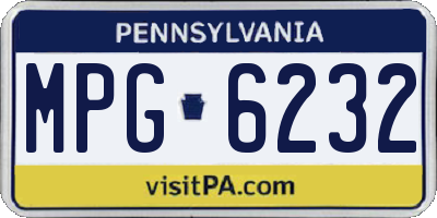 PA license plate MPG6232