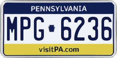 PA license plate MPG6236