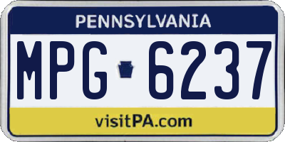 PA license plate MPG6237