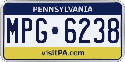 PA license plate MPG6238