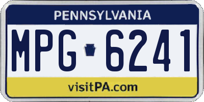 PA license plate MPG6241