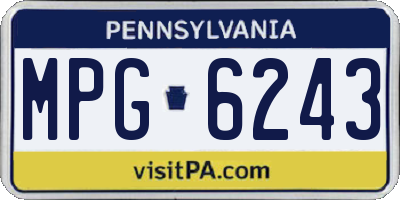 PA license plate MPG6243