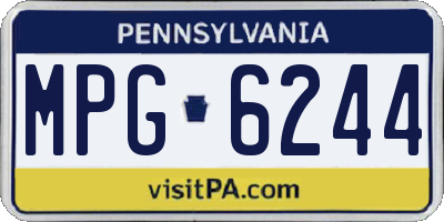 PA license plate MPG6244