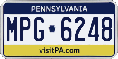PA license plate MPG6248