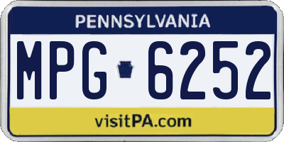 PA license plate MPG6252