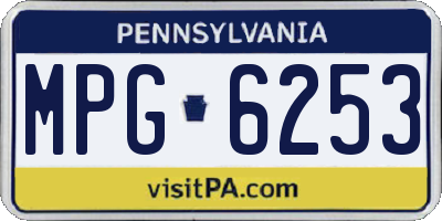 PA license plate MPG6253