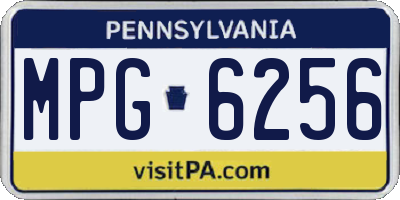 PA license plate MPG6256