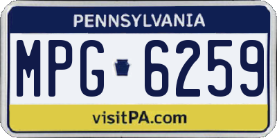 PA license plate MPG6259