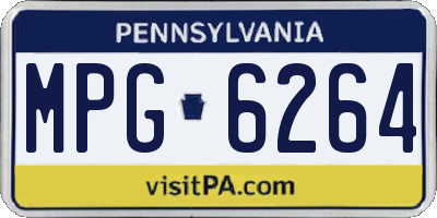 PA license plate MPG6264