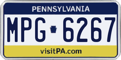 PA license plate MPG6267