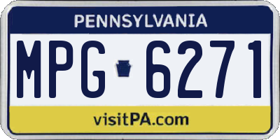 PA license plate MPG6271