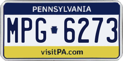 PA license plate MPG6273