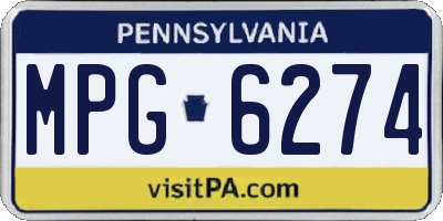 PA license plate MPG6274