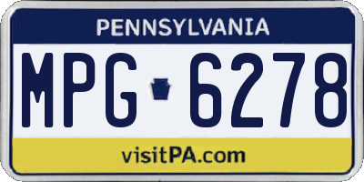 PA license plate MPG6278