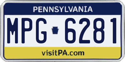PA license plate MPG6281