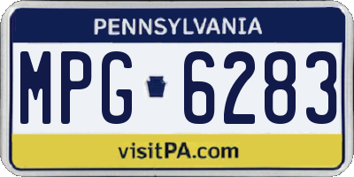 PA license plate MPG6283