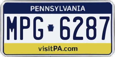 PA license plate MPG6287