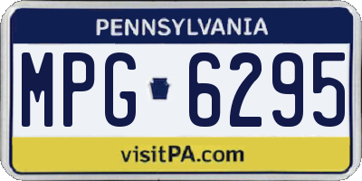 PA license plate MPG6295