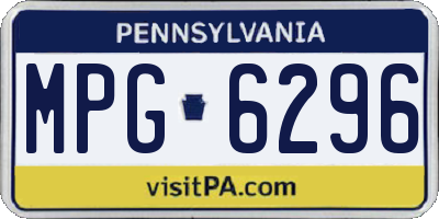 PA license plate MPG6296