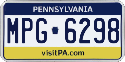 PA license plate MPG6298
