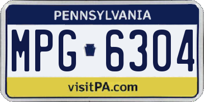 PA license plate MPG6304