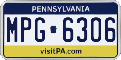 PA license plate MPG6306