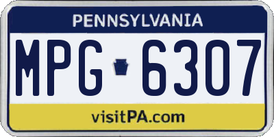 PA license plate MPG6307