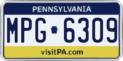 PA license plate MPG6309