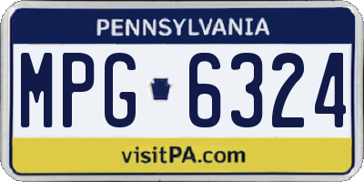 PA license plate MPG6324
