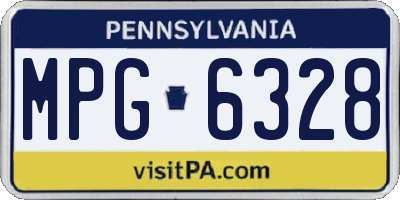 PA license plate MPG6328