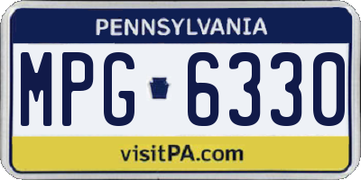 PA license plate MPG6330