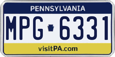 PA license plate MPG6331
