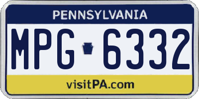 PA license plate MPG6332