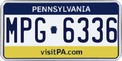 PA license plate MPG6336