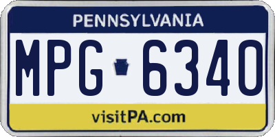 PA license plate MPG6340