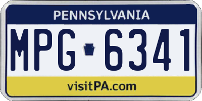 PA license plate MPG6341