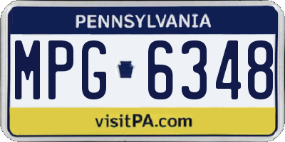 PA license plate MPG6348