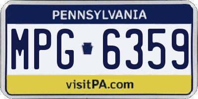 PA license plate MPG6359