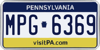 PA license plate MPG6369