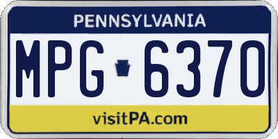 PA license plate MPG6370