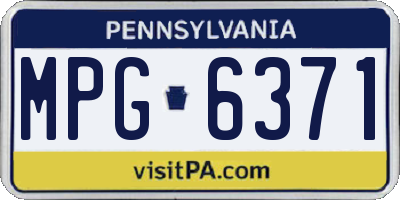 PA license plate MPG6371