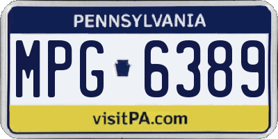 PA license plate MPG6389